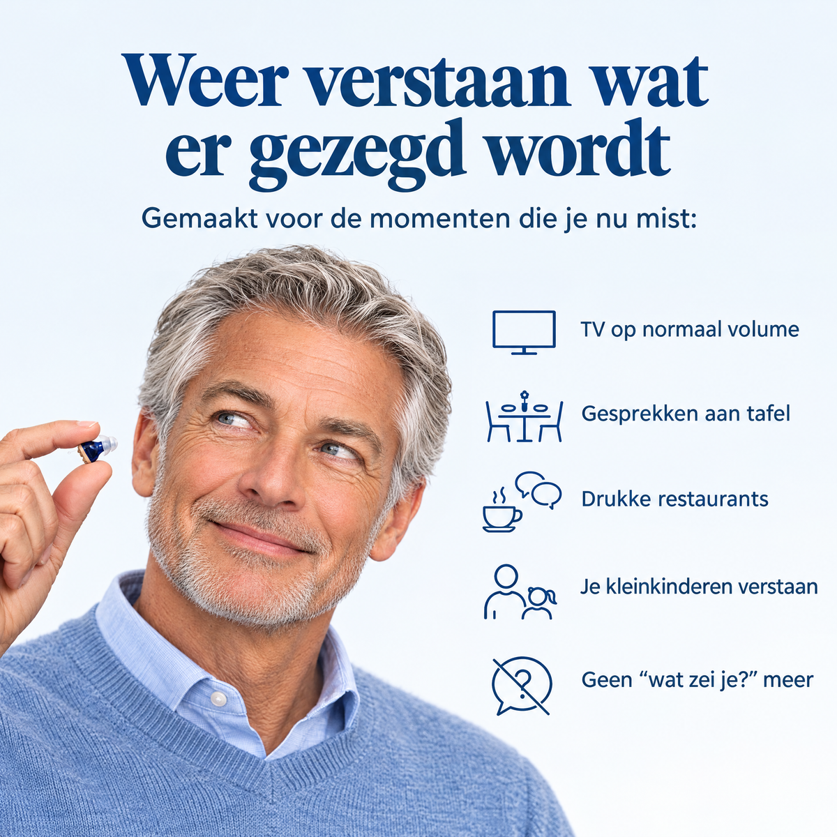 Acoustia 2.0 – Hearing aid without a prescription | Clear hearing